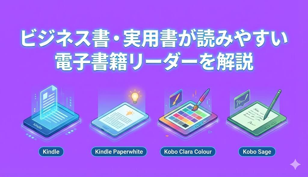ビジネス書・実用書が読みやすい電子書籍リーダーを解説