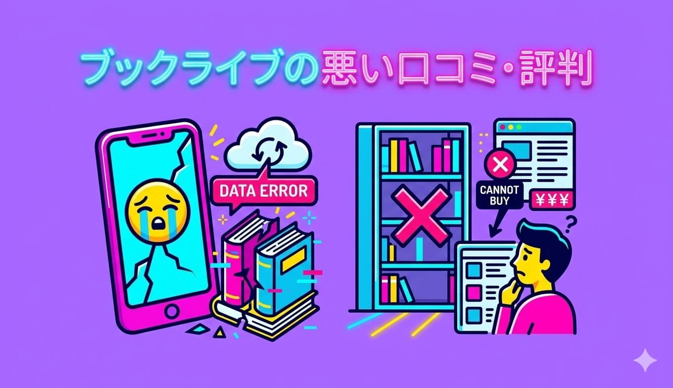 ブックライブは通信障害でエラーが起こることがある点が不評