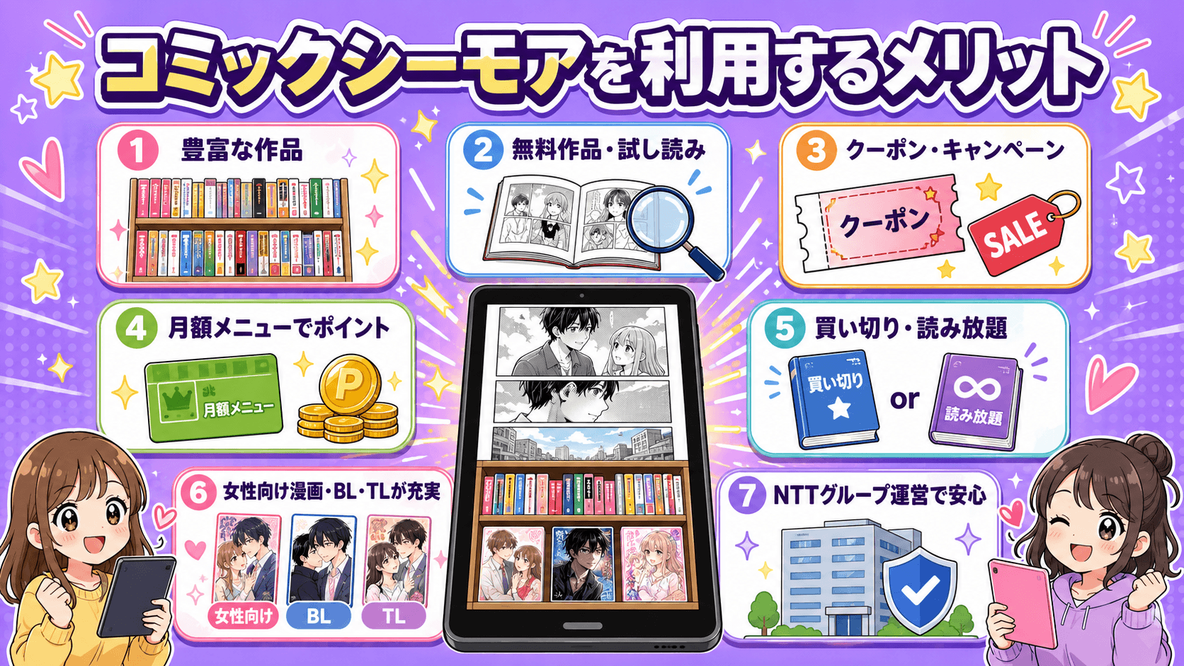 コミックシーモアを利用するメリット