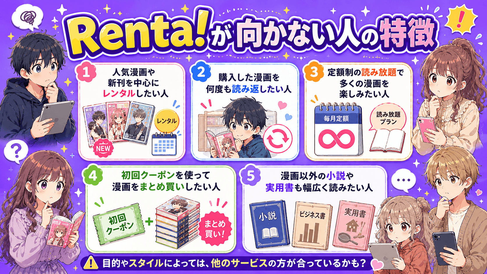 Renta!が向かない人の特徴