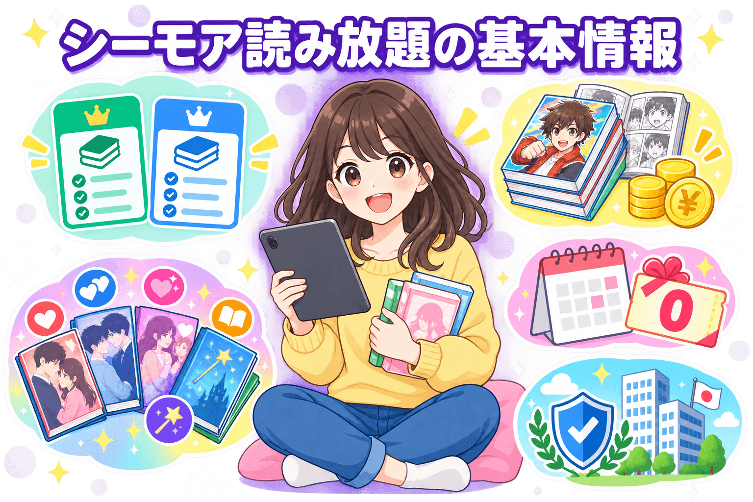 シーモア読み放題の2つのプランや配信ジャンル、無料体験などの基本情報