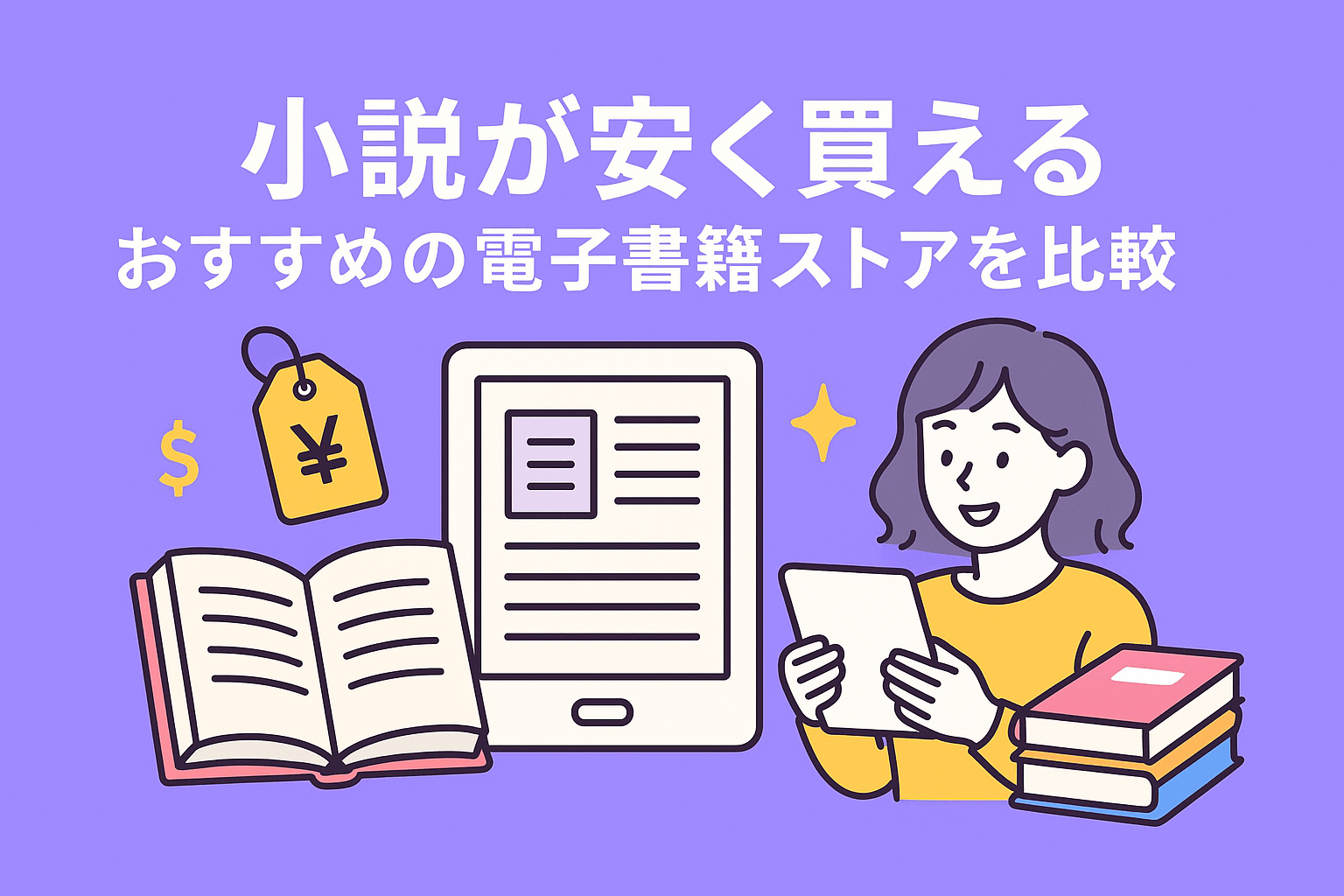 小説が安く買えるおすすめの電子書籍ストア10選を比較