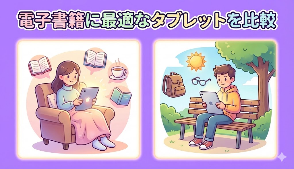 電子書籍に最適なおすすめのタブレットを比較