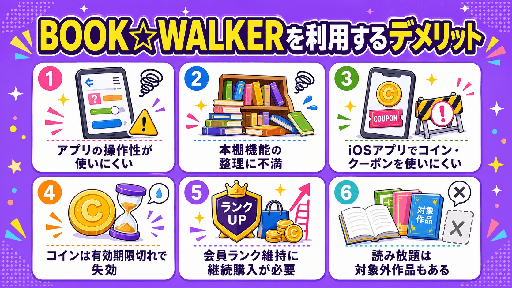 BOOK☆WALKERを利用するデメリット