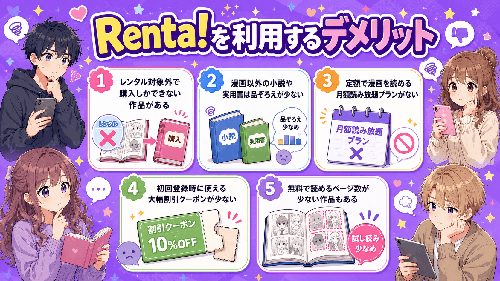 Renta!を利用するデメリット