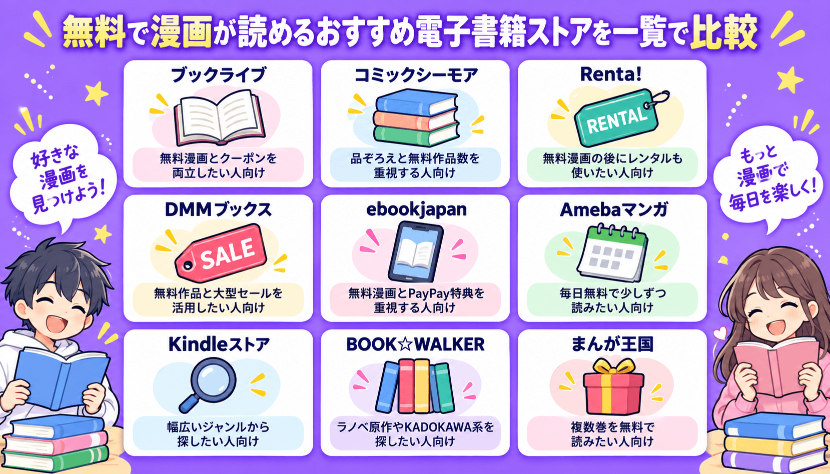 無料漫画 サイトは どれがいい