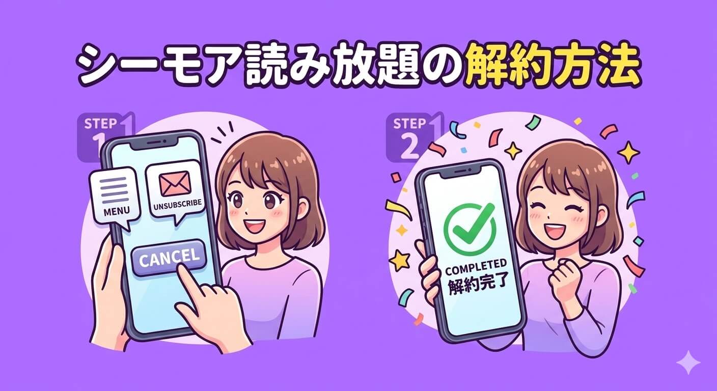 コミックシーモア読み放題の解約方法