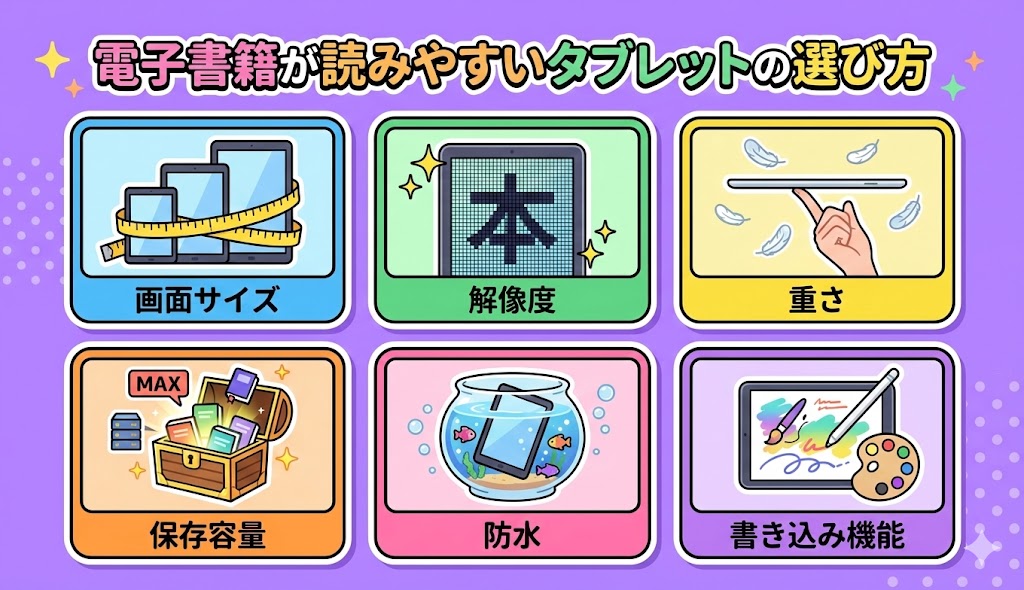 電子書籍が読みやすいタブレットの選び方