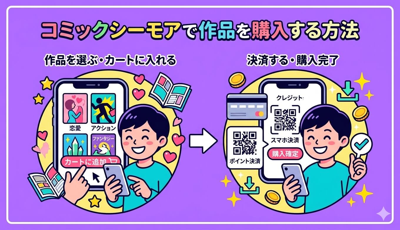 コミックシーモアで作品を購入する方法
