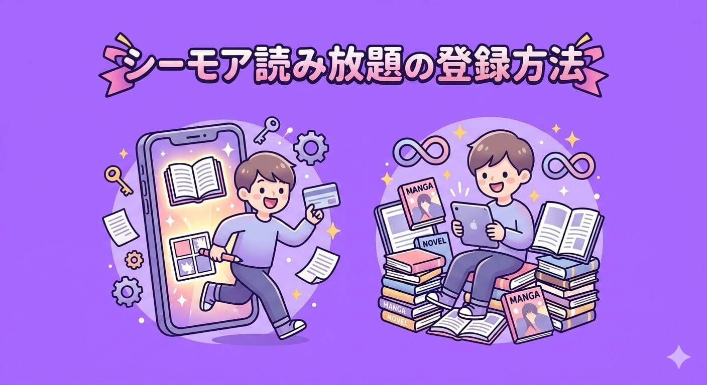 コミックシーモア読み放題の登録方法