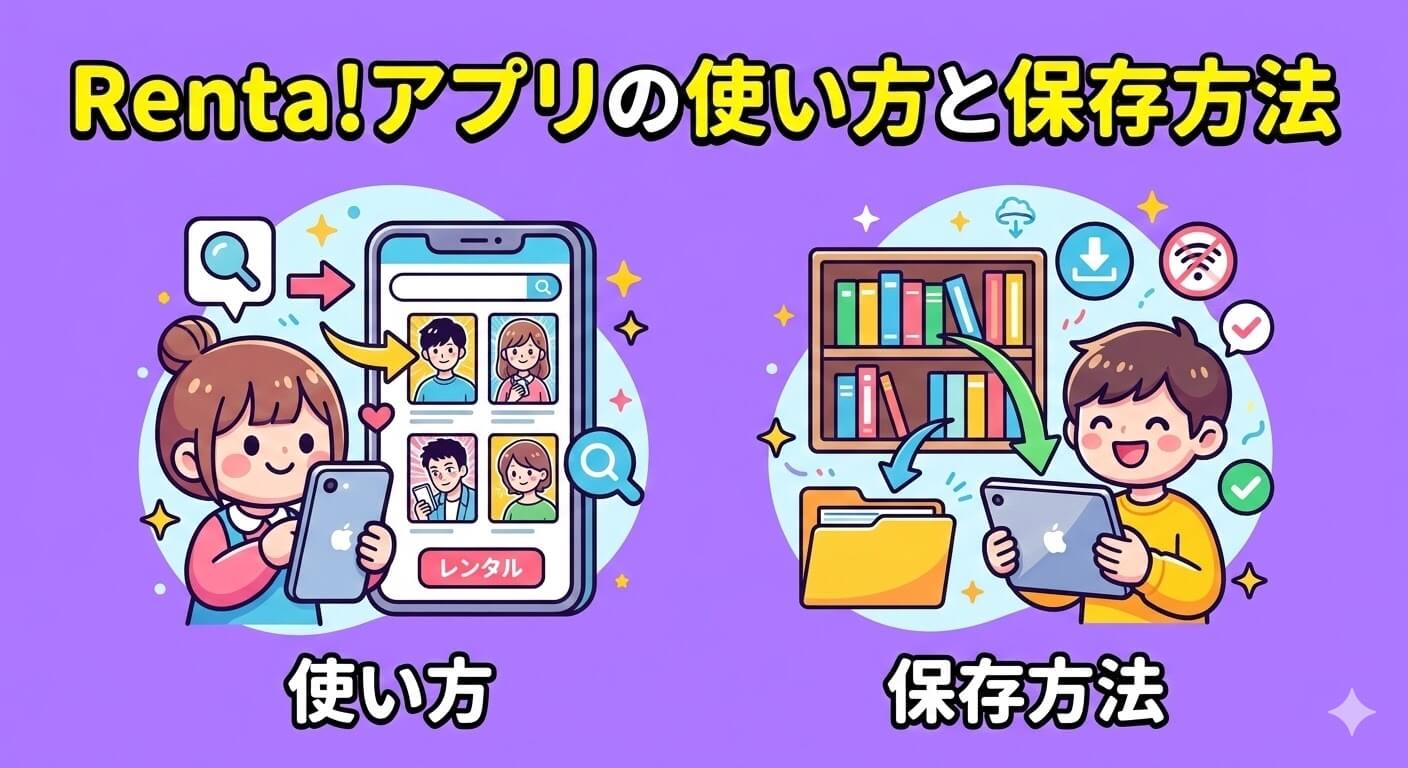 Renta!アプリの使い方と保存方法を解説【画像付き】