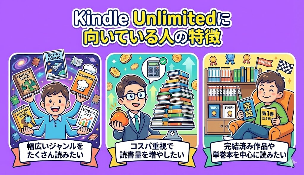 口コミから見えたKindle Unlimitedに向いている人の特徴
