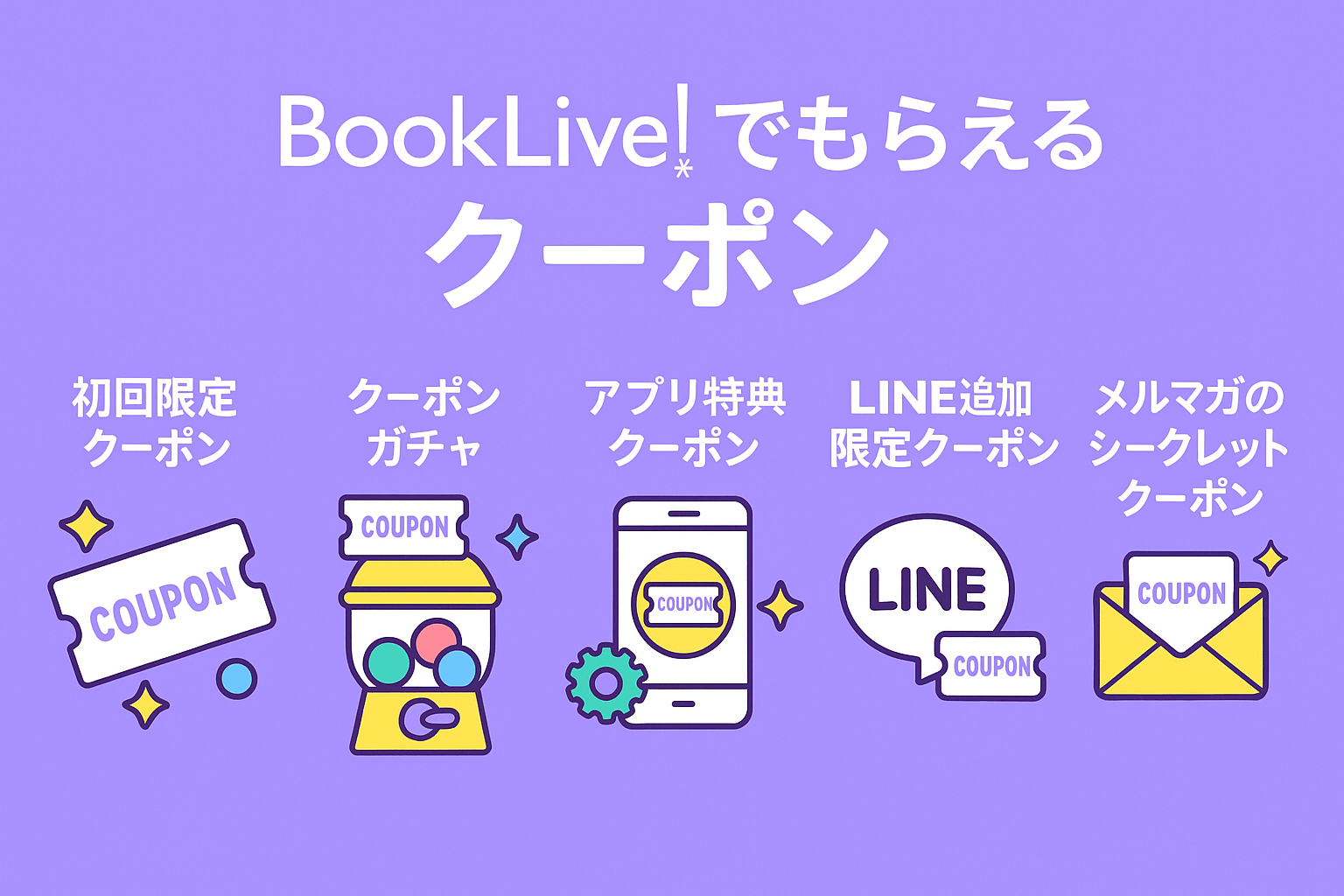 BookLive!でもらえる主なクーポン