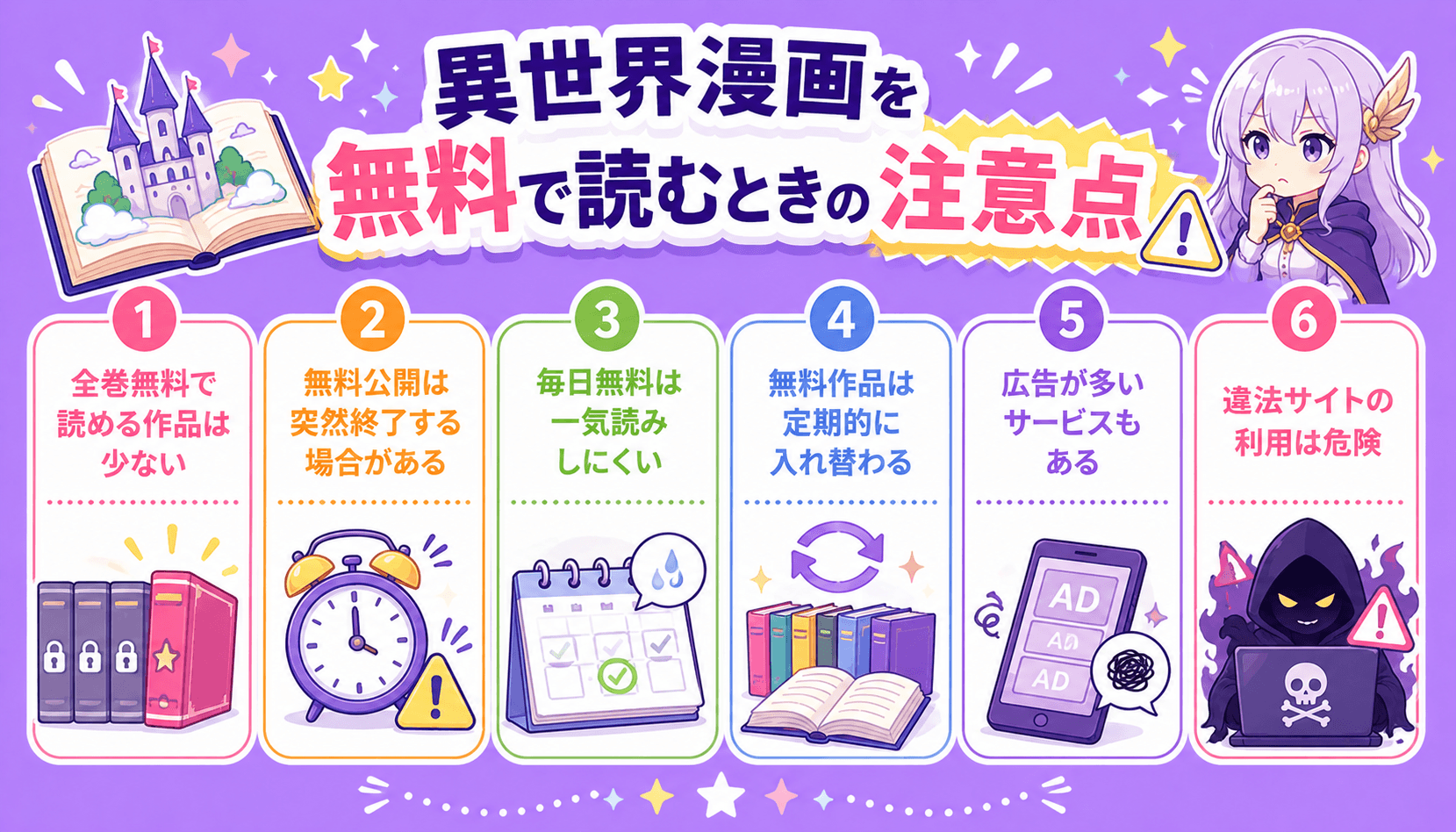 異世界漫画を無料で読むときの注意点