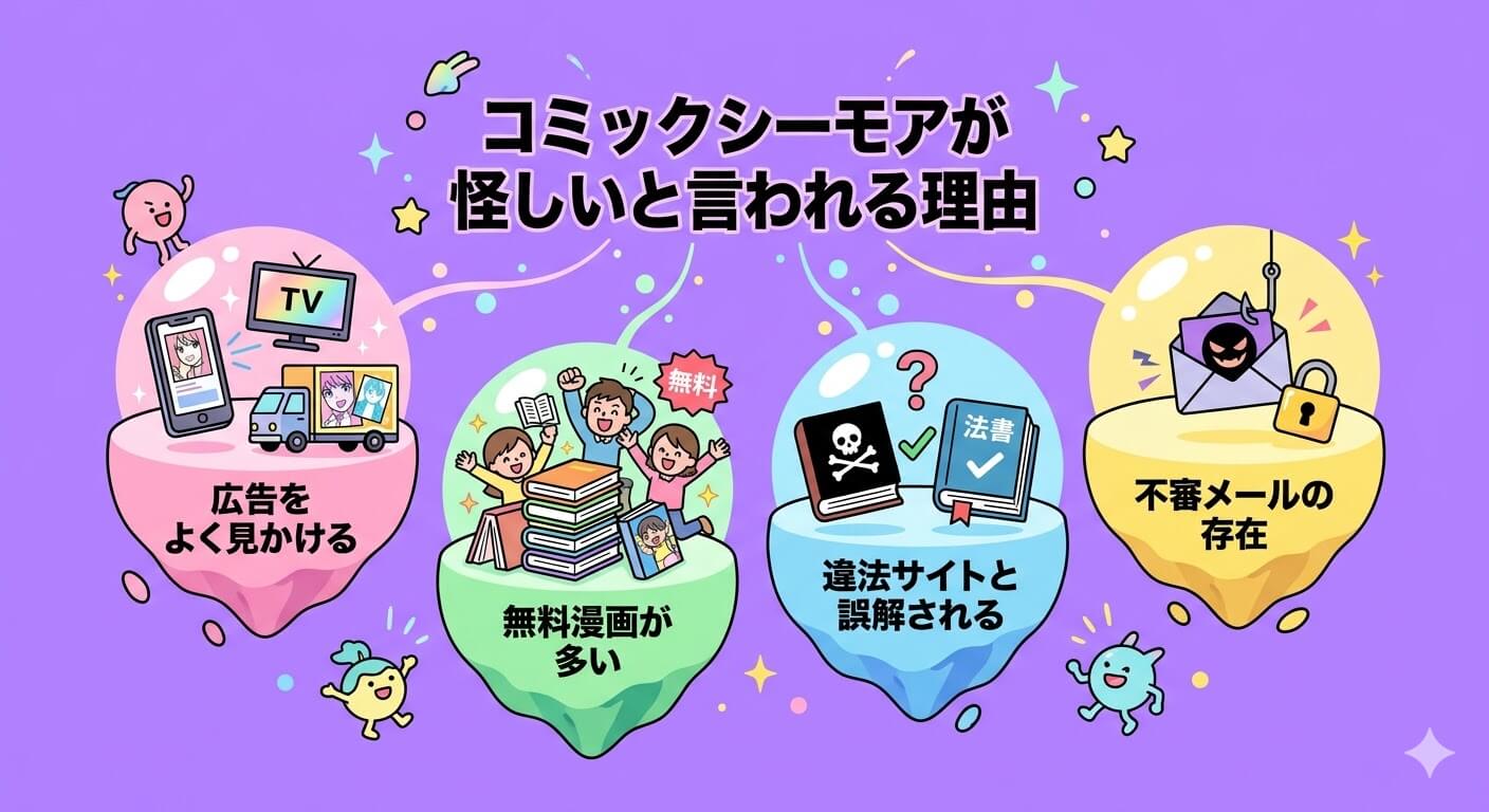 コミックシーモアが怪しいと言われる理由