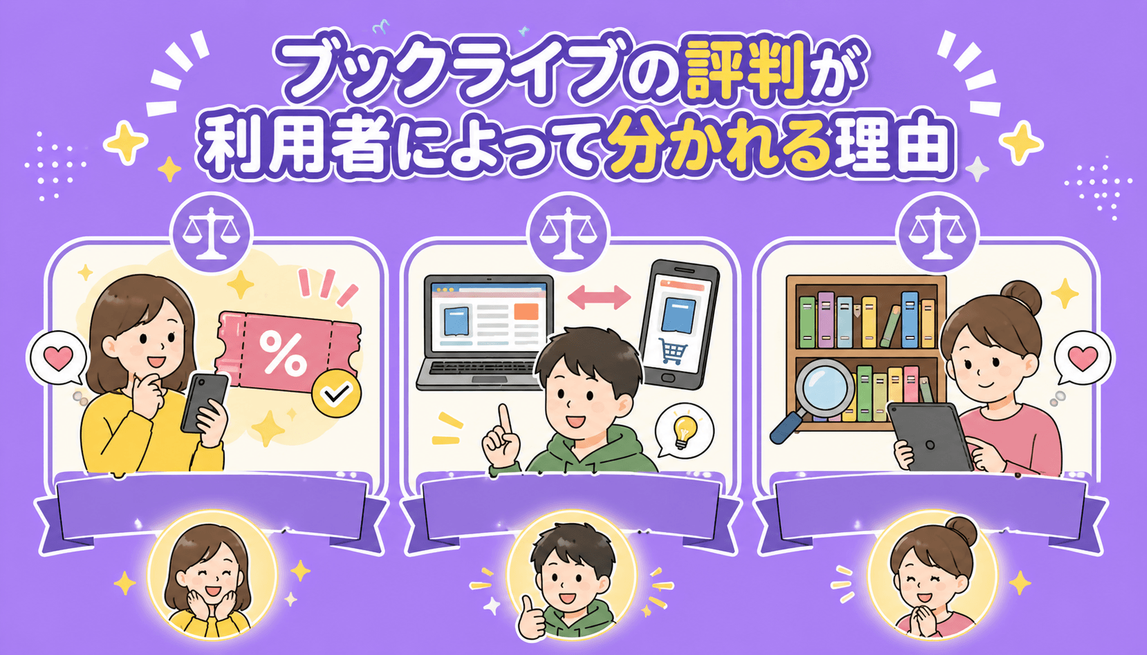 ブックライブの評判が利用者によって分かれる理由