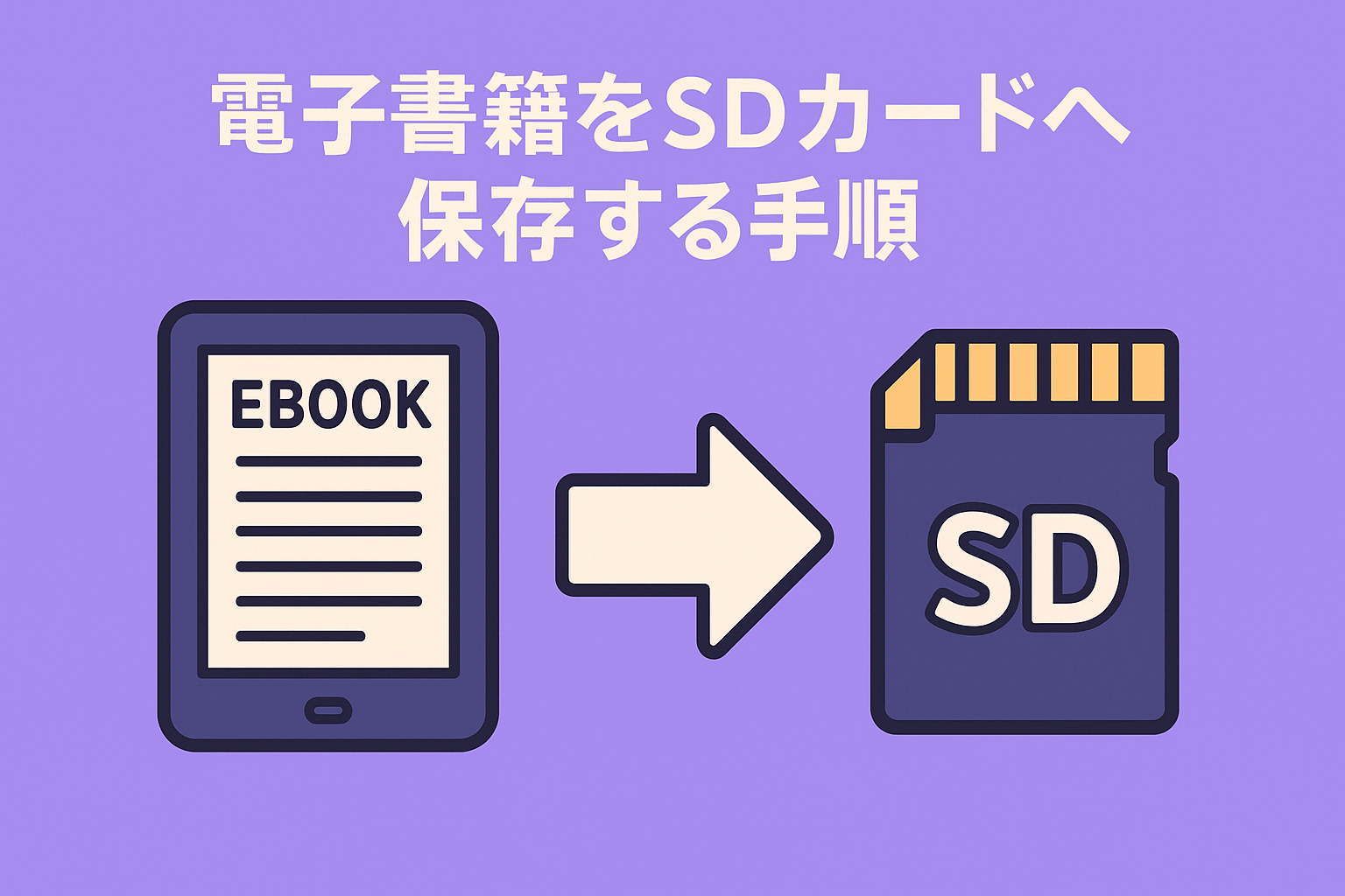 電子書籍をSDカードへ保存する手順を解説