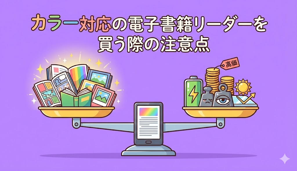 カラー対応の電子書籍リーダーを買う際の注意点