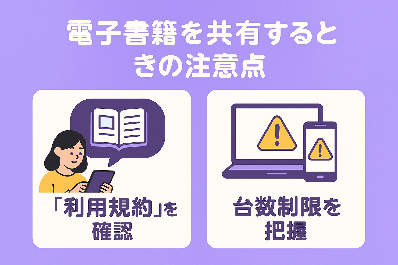電子書籍を共有するときの注意点