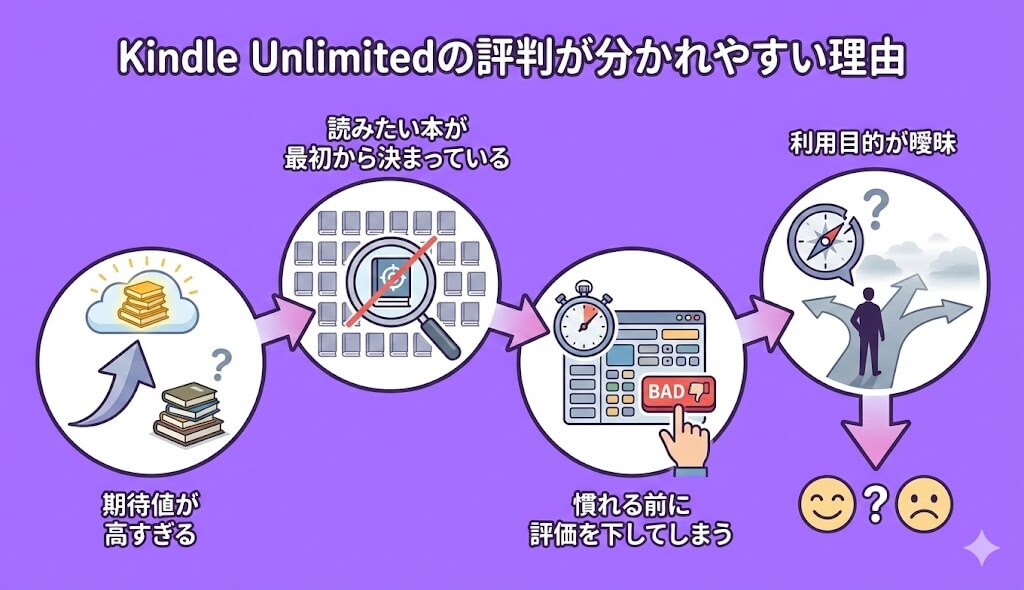 Kindle Unlimitedの評判が分かれやすい理由を解説