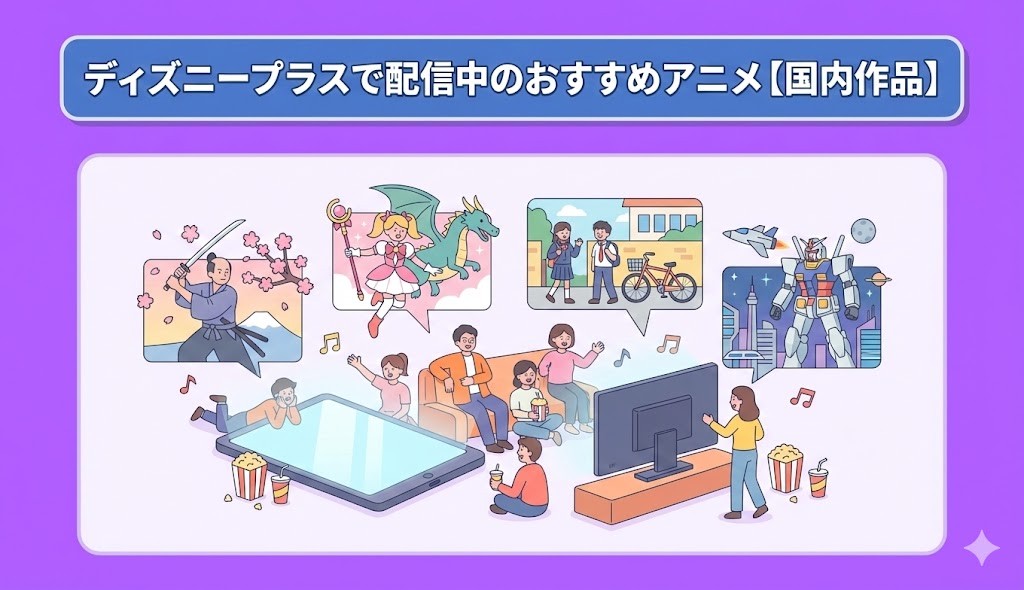 ディズニープラスで配信中のおすすめアニメ【国内作品】