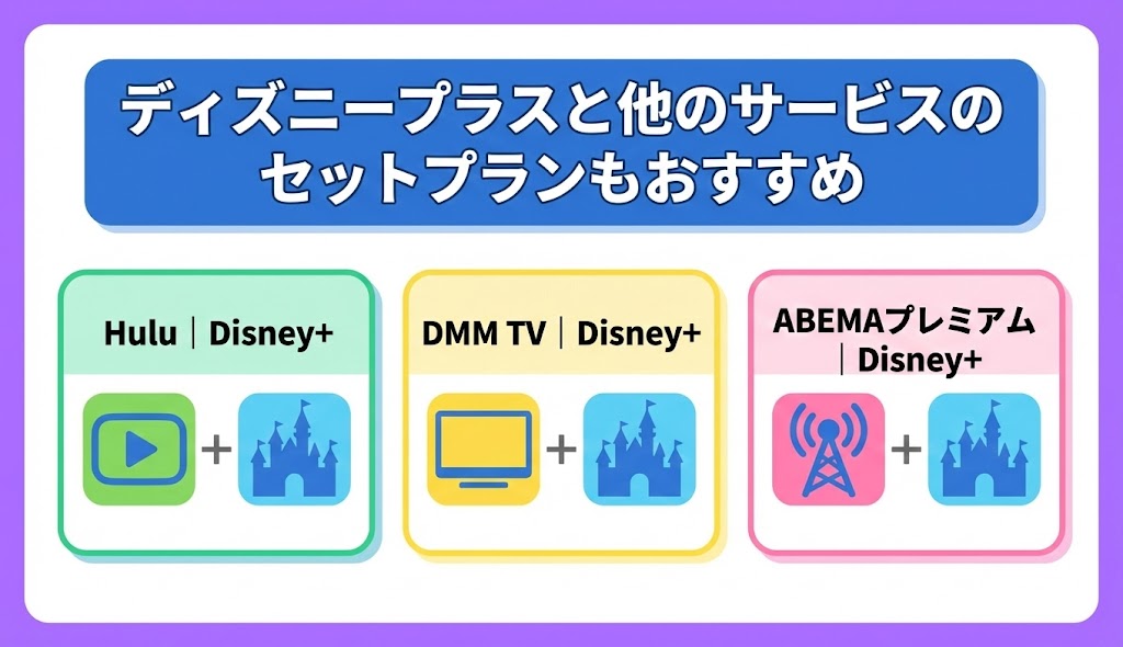 ディズニープラスと他のサービスのセットプランもおすすめ