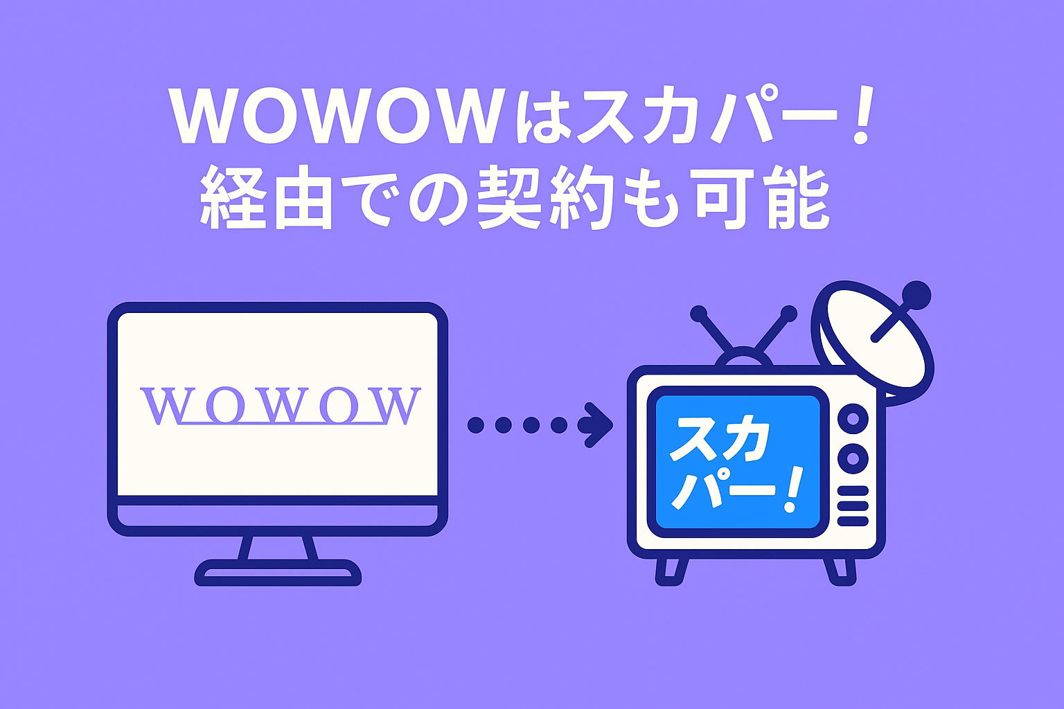 WOWOWはスカパー!経由での契約も可能