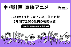 東映アニメが中期経営計画発表。「4つの戦略エンジン」で真のグローバル企業に飛躍、2031年3月期に売上2,000億円目指す 画像
