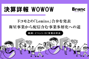 WOWOW第1Q決算、減収減益も単体事業収入は大幅増。ドコモとの「Lemino」合弁で描く反転攻勢のシナリオ 画像