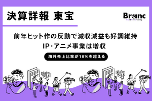 東宝、2026年2月期第1四半期決算発表：減収減益だが好調維持。IP・アニメ事業は増収、海外展開も加速 画像