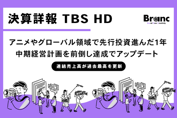TBSHD、2025年度は売上高過去最高。放送広告の復調と配信・映画の伸長で進む「IP企業」化 画像