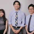左から:営業統括本部 産業・流通営業統括本部 第四営業本部 第一営業部 第一グループ担当 松本琴里氏、同営業部 第一グループ主任 須貝玲哉氏、産業・流通事業グループ 産業・流通情報サービス第三事業部 サービス第二本部 第二システム部 第一グループ技師 八木彩人氏