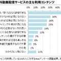 表6.有料動画配信サービスの主なコンテンツ
