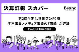 スカパーJSAT、第2四半期は営業益24%増。宇宙事業とメディア事業の「両輪」が牽引し好調維持 画像