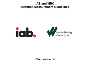 【IAB・MRC】動画広告などにおける「アテンション（注目）」計測の国際標準ガイドラインを公開。「表示されたか」だけでなく「見られたか」を評価する時代へ 画像