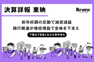 東映2026年3月期第1四半期決算、経常増益を確保も主力の映像事業は反動減 画像