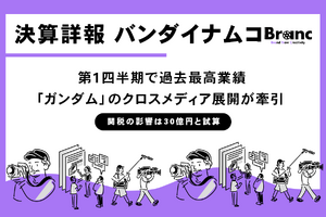 バンダイナムコHD、第1四半期で過去最高業績を達成 「ガンダム」のIP戦略が奏功 画像