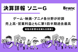 ソニーG、第1四半期は営業利益36%増 ゲーム分野は過去最高益、映画・アニメも好調 画像
