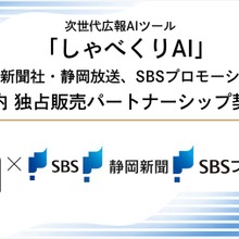 【DLE×SBS】動画生成AI「しゃべくりAI」の静岡県内独占販売で提携、地域企業の映像制作を支援 画像
