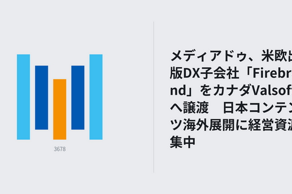 メディアドゥ、米欧出版DX子会社「Firebrand」をカナダValsoftへ譲渡　日本コンテンツ海外展開に経営資源集中 画像