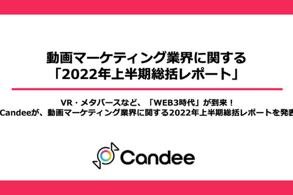VR／メタバースほか、「Web3」の時代に　Candeeが2022年上半期の動画マーケティング業界レポートを発表 画像
