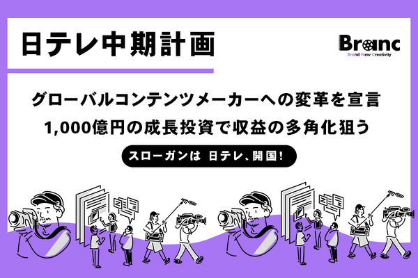 日本テレビグループが新たな中期経営計画を発表：「日テレ、開国！」でグローバルコンテンツメーカーへの変革目指す 画像