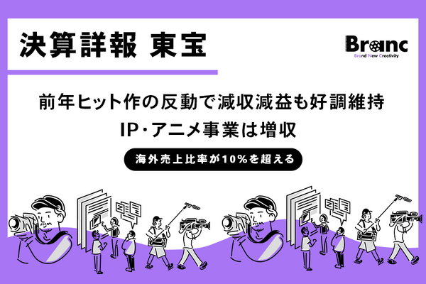 東宝、2026年2月期第1四半期決算発表：減収減益だが好調維持。IP・アニメ事業は増収、海外展開も加速 画像