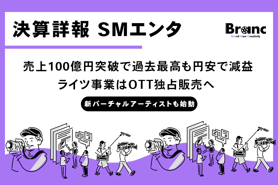 SMエンタテインメント・ジャパン、売上高100億円突破で過去最高も円安と投資響き減益。ライツ事業はOTT独占販売へシフト