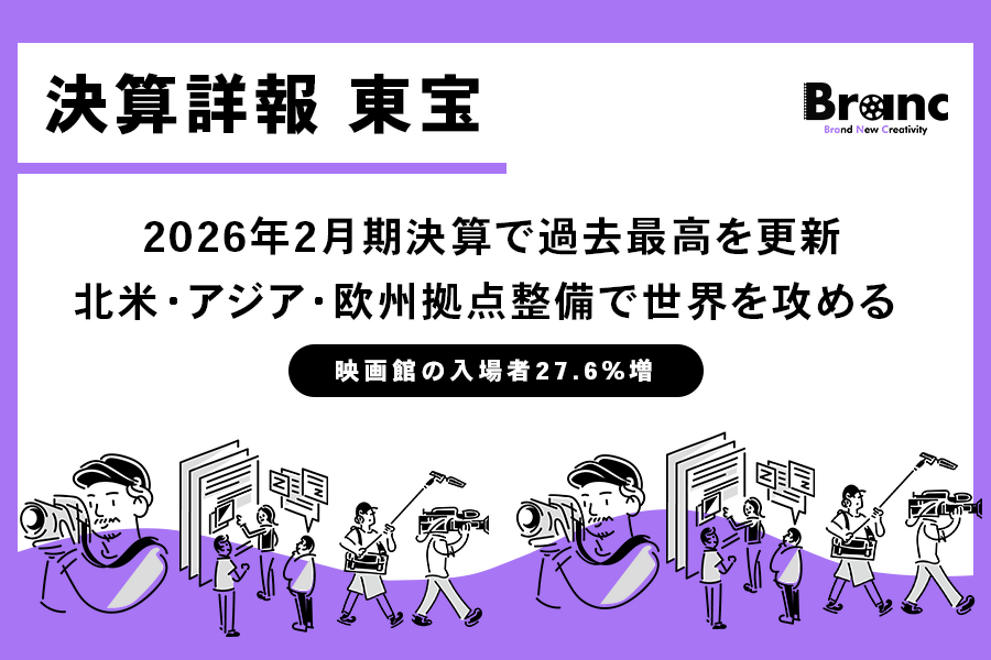 東宝、2026年2月期決算で過去最高を更新。「鬼滅」「国宝」の歴史的ヒットと「IP・アニメ事業」を成長エンジンに世界を見据えるエンタメ企業へ