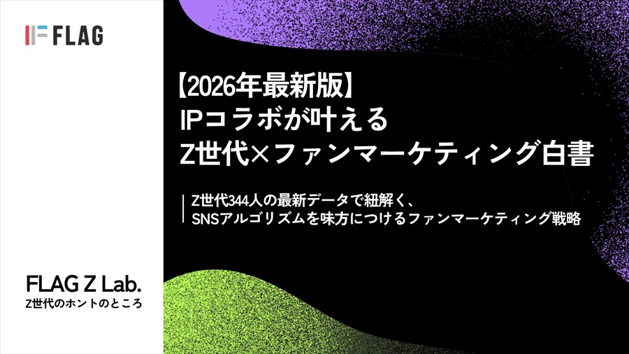 フラッグ、Z世代のIPコラボ購買行動に関する白書を公開。「ファンではない」商品の購入経験は約7割