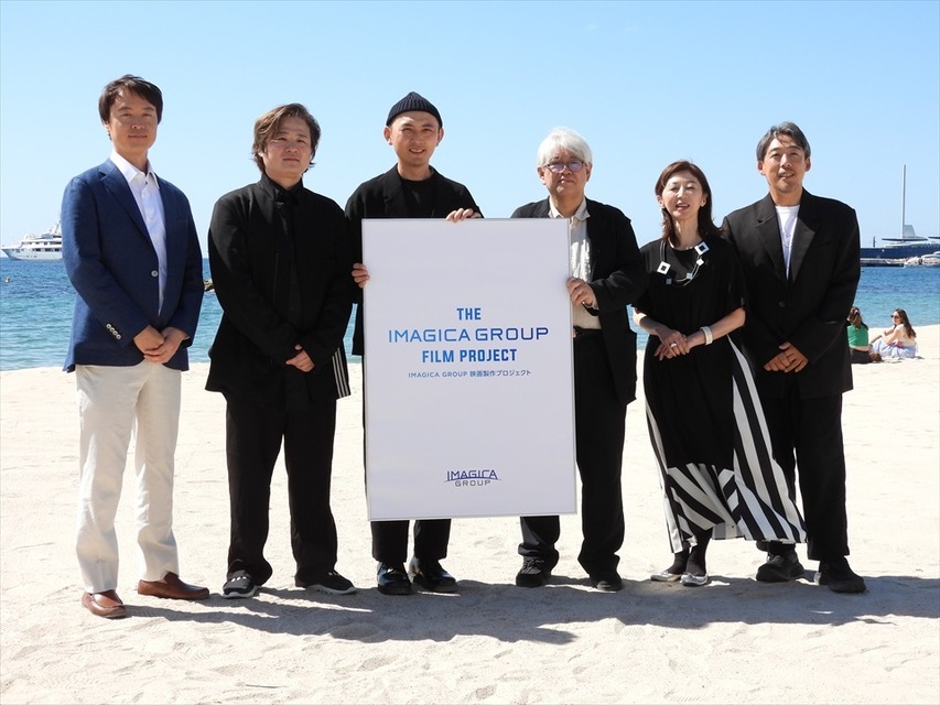 左から：IMAGICA GROUP CEOの長瀬俊二郎氏、ハン・サングンプロデューサー、関友太郎監督、市山尚三氏、坂野ゆか氏、石川慶監督