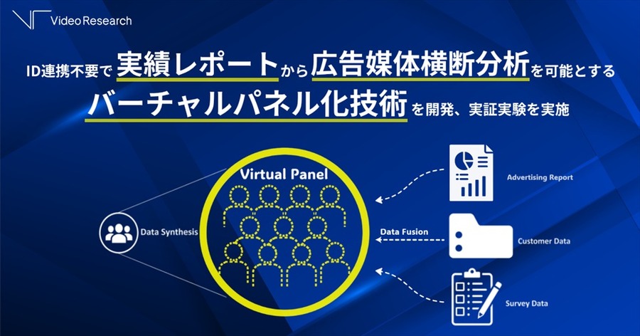 ビデオリサーチ、ID連携なしで媒体横断分析。合成データによる「Virtual Panel」で実証実験
