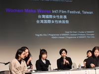 左からシエ・イーシュエン氏、ジュオ・ティーンウー氏、チン・エイイン氏