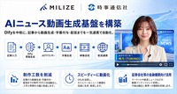 MILIZE、時事通信社の「AIニュース動画生成基盤」を構築。Dify中核に原稿生成からAIアナウンサー動画・字幕・配信まで一気通貫で自動化